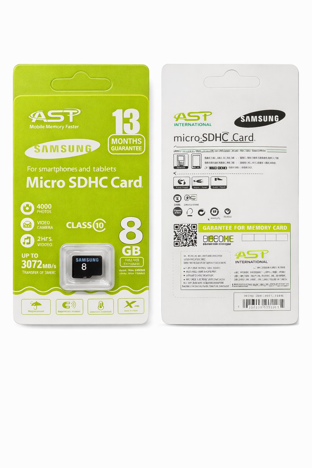 AST Samsung Micro SDHC Memory Card 8GB (Class 10) - ASTinternationalbd