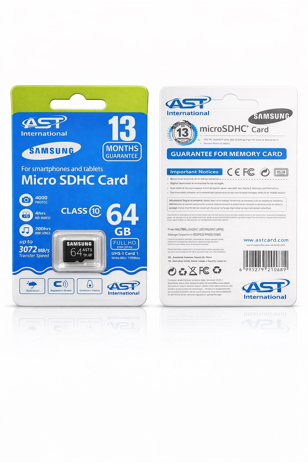 Samsung Micro SDHC Card 64GB (Class 10, UHS-I) – AST International ...