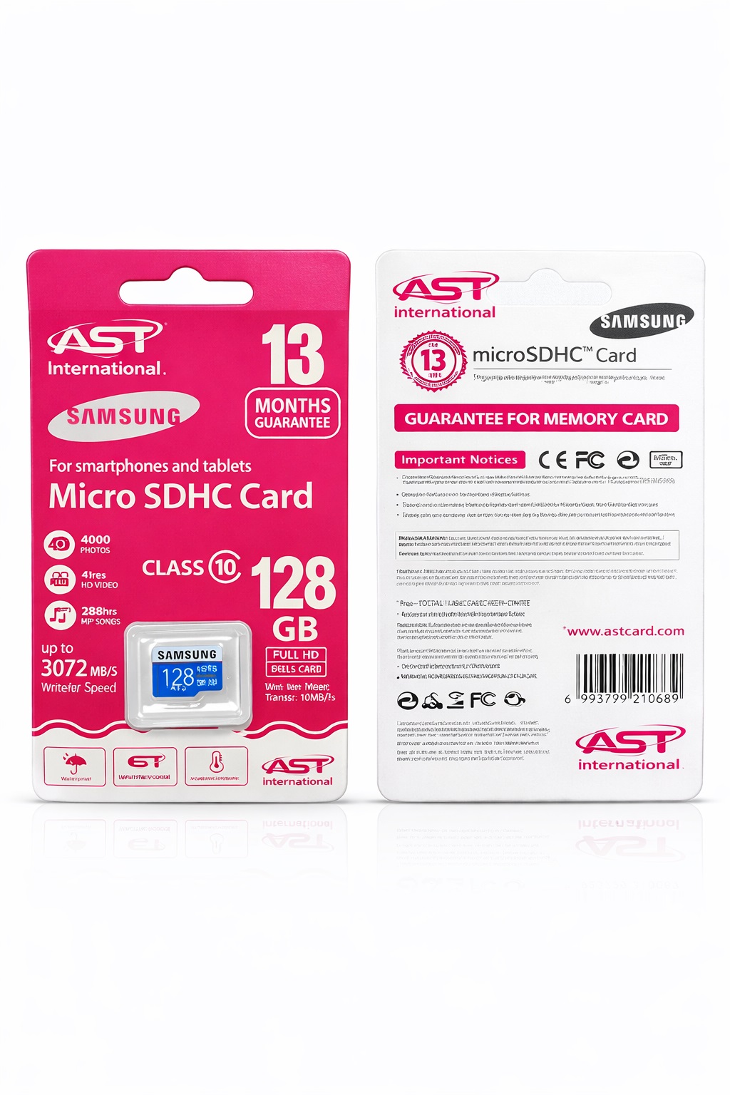 Samsung Micro SDHC Card 128GB – Class 10 (AST International ...